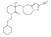 5-{[1-(2-cyclohexylethyl)-3-hydroxy-2-oxopiperidin-3-yl]methyl}-5,6,7,8-tetrahydro-4H-pyrazolo[1,5-a][1,4]diazepine-2-carbonitrile