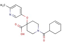 1-(cyclohex-3-en-1-ylcarbonyl)-4-[(6-methylpyridin-3-yl)oxy]piperidine-4-carboxylic acid