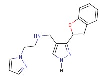 N-{[3-(1-benzofuran-2-yl)-1H-pyrazol-4-yl]methyl}-2-(1H-pyrazol-1-yl)ethanamine