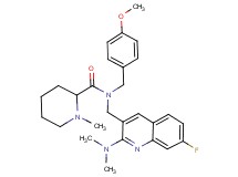 N-{[2-(dimethylamino)-7-fluoro-3-quinolinyl]methyl}-N-(4-methoxybenzyl)-1-methyl-2-piperidinecarboxamide