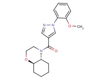 (4aR*,8aR*)-4-{[1-(2-methoxyphenyl)-1H-pyrazol-4-yl]carbonyl}octahydro-2H-1,4-benzoxazine