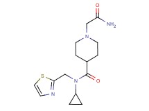 1-(2-amino-2-oxoethyl)-N-cyclopropyl-N-(1,3-thiazol-2-ylmethyl)-4-piperidinecarboxamide