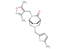 (1S*,5R*)-6-[(3,5-dimethyl-4-isoxazolyl)methyl]-3-[(5-methyl-2-thienyl)methyl]-3,6-diazabicyclo[3.2.2]nonan-7-one