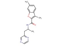 3,6-dimethyl-N-[1-methyl-2-(2-pyrazinyl)ethyl]-1-benzofuran-2-carboxamide