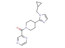 2-({4-[1-(cyclopropylmethyl)-1H-imidazol-2-yl]-1-piperidinyl}carbonyl)pyrazine