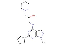 1-[(6-cyclopentyl-1-methyl-1H-pyrazolo[3,4-d]pyrimidin-4-yl)amino]-3-(1-piperidinyl)-2-propanol