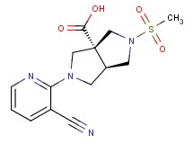 (3aR*,6aR*)-2-(3-cyanopyridin-2-yl)-5-(methylsulfonyl)hexahydropyrrolo[3,4-c]pyrrole-3a(1H)-carboxylic acid
