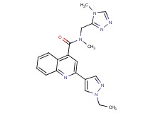 2-(1-ethyl-1H-pyrazol-4-yl)-N-methyl-N-[(4-methyl-4H-1,2,4-triazol-3-yl)methyl]quinoline-4-carboxamide