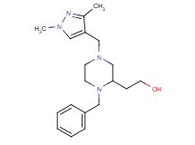 2-{1-benzyl-4-[(1,3-dimethyl-1H-pyrazol-4-yl)methyl]-2-piperazinyl}ethanol
