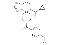 5-(cyclopropylcarbonyl)-1'-(4-ethylbenzoyl)-1,5,6,7-tetrahydrospiro[imidazo[4,5-c]pyridine-4,4'-piperidine]