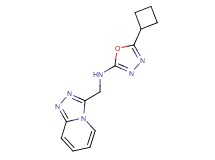 5-cyclobutyl-N-([1,2,4]triazolo[4,3-a]pyridin-3-ylmethyl)-1,3,4-oxadiazol-2-amine