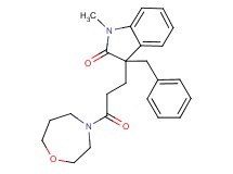3-benzyl-1-methyl-3-[3-(1,4-oxazepan-4-yl)-3-oxopropyl]-1,3-dihydro-2H-indol-2-one
