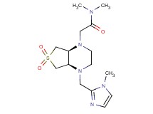N,N-dimethyl-2-[(4aR*,7aS*)-4-[(1-methyl-1H-imidazol-2-yl)methyl]-6,6-dioxidohexahydrothieno[3,4-b]pyrazin-1(2H)-yl]acetamide