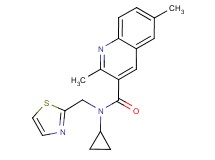 N-cyclopropyl-2,6-dimethyl-N-(1,3-thiazol-2-ylmethyl)quinoline-3-carboxamide