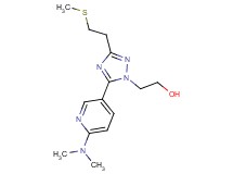 2-{5-[6-(dimethylamino)pyridin-3-yl]-3-[2-(methylthio)ethyl]-1H-1,2,4-triazol-1-yl}ethanol