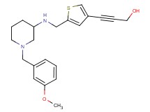 3-[5-({[1-(3-methoxybenzyl)-3-piperidinyl]amino}methyl)-3-thienyl]-2-propyn-1-ol