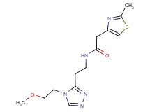 N-{2-[4-(2-methoxyethyl)-4H-1,2,4-triazol-3-yl]ethyl}-2-(2-methyl-1,3-thiazol-4-yl)acetamide