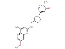 5-(3-{[(7-methoxy-4-methyl-2-quinolinyl)amino]methyl}-1-pyrrolidinyl)-2-methyl-3(2H)-pyridazinone