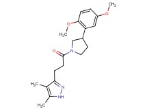 3-{3-[3-(2,5-dimethoxyphenyl)-1-pyrrolidinyl]-3-oxopropyl}-4,5-dimethyl-1H-pyrazole