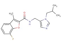 7-fluoro-N-[(1-isobutyl-1H-imidazol-5-yl)methyl]-3-methyl-1-benzofuran-2-carboxamide