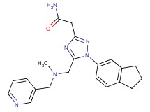2-(1-(2,3-dihydro-1H-inden-5-yl)-5-{[methyl(pyridin-3-ylmethyl)amino]methyl}-1H-1,2,4-triazol-3-yl)acetamide