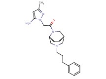 3-methyl-1-{2-oxo-2-[(1S*,5R*)-3-(3-phenylpropyl)-3,6-diazabicyclo[3.2.2]non-6-yl]ethyl}-1H-pyrazol-5-amine