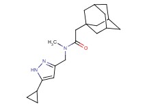 2-(1-adamantyl)-N-[(5-cyclopropyl-1H-pyrazol-3-yl)methyl]-N-methylacetamide