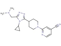 2-(4-{4-cyclopropyl-5-[(dimethylamino)methyl]-4H-1,2,4-triazol-3-yl}piperidin-1-yl)isonicotinonitrile