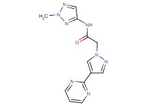 N-(2-methyl-2H-1,2,3-triazol-4-yl)-2-(4-pyrimidin-2-yl-1H-pyrazol-1-yl)acetamide