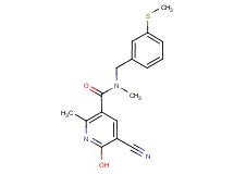 5-cyano-6-hydroxy-N,2-dimethyl-N-[3-(methylthio)benzyl]nicotinamide
