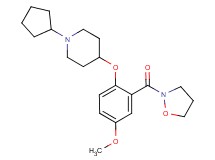 1-cyclopentyl-4-[2-(2-isoxazolidinylcarbonyl)-4-methoxyphenoxy]piperidine