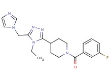 4-[4-ethyl-5-(1H-imidazol-1-ylmethyl)-4H-1,2,4-triazol-3-yl]-1-(3-fluorobenzoyl)piperidine