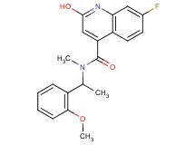 7-fluoro-2-hydroxy-N-[1-(2-methoxyphenyl)ethyl]-N-methyl-4-quinolinecarboxamide