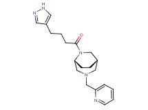(1S*,5R*)-6-[4-(1H-pyrazol-4-yl)butanoyl]-3-(pyridin-2-ylmethyl)-3,6-diazabicyclo[3.2.2]nonane