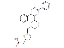 N-[5-({3-[5-phenyl-2-(4-pyridinyl)-4-pyrimidinyl]-1-piperidinyl}methyl)-2-thienyl]acetamide