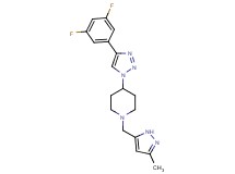 4-[4-(3,5-difluorophenyl)-1H-1,2,3-triazol-1-yl]-1-[(3-methyl-1H-pyrazol-5-yl)methyl]piperidine trifluoroacetate