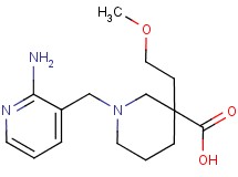 1-[(2-amino-3-pyridinyl)methyl]-3-(2-methoxyethyl)-3-piperidinecarboxylic acid