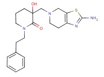 3-[(2-amino-6,7-dihydro[1,3]thiazolo[5,4-c]pyridin-5(4H)-yl)methyl]-3-hydroxy-1-(2-phenylethyl)piperidin-2-one