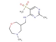 2-methyl-N-[(4-methyl-1,4-oxazepan-6-yl)methyl]-5-(methylsulfonyl)pyrimidin-4-amine