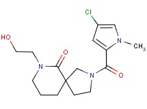 2-[(4-chloro-1-methyl-1H-pyrrol-2-yl)carbonyl]-7-(2-hydroxyethyl)-2,7-diazaspiro[4.5]decan-6-one