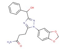 3-{1-(1,3-benzodioxol-5-yl)-3-[hydroxy(phenyl)methyl]-1H-1,2,4-triazol-5-yl}propanamide