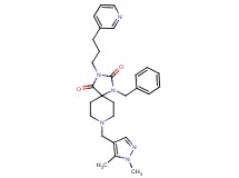 1-benzyl-8-[(1,5-dimethyl-1H-pyrazol-4-yl)methyl]-3-[3-(3-pyridinyl)propyl]-1,3,8-triazaspiro[4.5]decane-2,4-dione