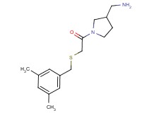 1-(1-{[(3,5-dimethylbenzyl)thio]acetyl}pyrrolidin-3-yl)methanamine