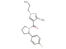4-{[2-(4-fluorophenyl)-1-pyrrolidinyl]carbonyl}-3-methyl-1-propyl-1H-pyrazole