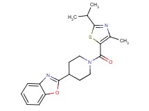 2-{1-[(2-isopropyl-4-methyl-1,3-thiazol-5-yl)carbonyl]-4-piperidinyl}-1,3-benzoxazole
