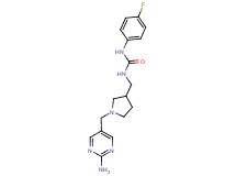 N-({1-[(2-aminopyrimidin-5-yl)methyl]pyrrolidin-3-yl}methyl)-N'-(4-fluorophenyl)urea