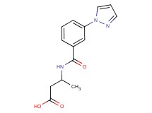 3-{[3-(1H-pyrazol-1-yl)benzoyl]amino}butanoic acid