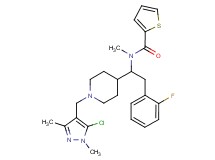 N-[1-{1-[(5-chloro-1,3-dimethyl-1H-pyrazol-4-yl)methyl]-4-piperidinyl}-2-(2-fluorophenyl)ethyl]-N-methyl-2-thiophenecarboxamide