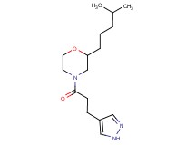 2-(4-methylpentyl)-4-[3-(1H-pyrazol-4-yl)propanoyl]morpholine