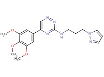 N-[3-(1H-pyrazol-1-yl)propyl]-5-(3,4,5-trimethoxyphenyl)-1,2,4-triazin-3-amine